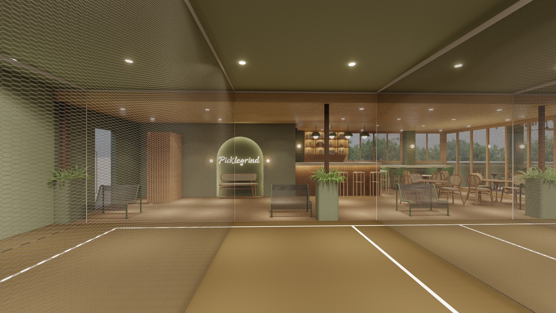 Picklegrind café and seating area